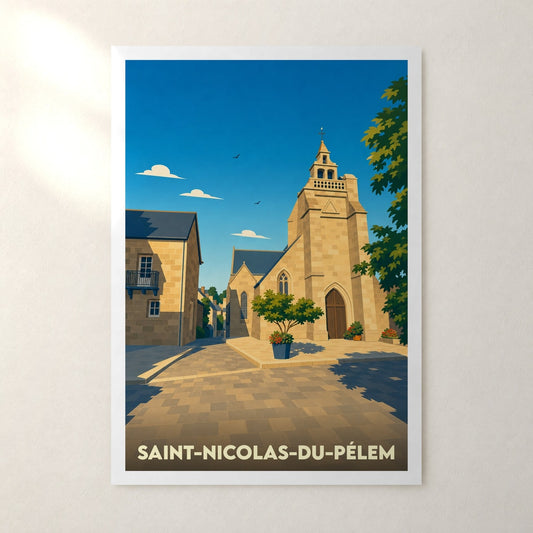 Affiche Saint-Nicolas-du-Pélem – sans cadre, accrochée au mur