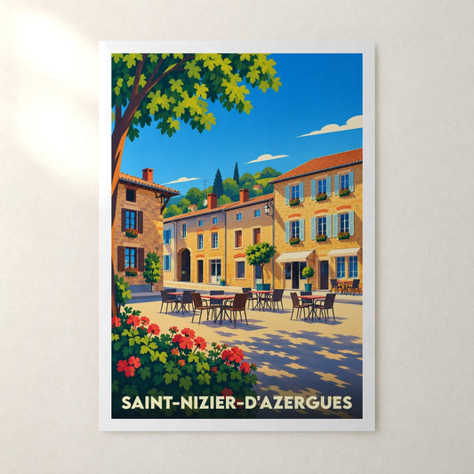 Affiche Saint-Nizier-d'Azergues – sans cadre, accrochée au mur