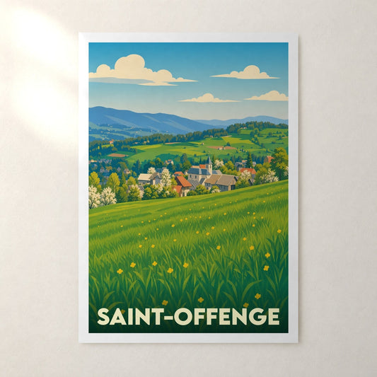 Affiche Saint-Offenge – sans cadre, accrochée au mur
