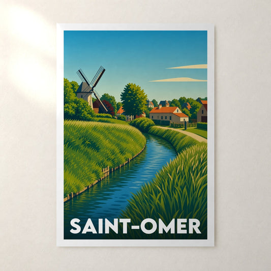 Affiche Saint-Omer – sans cadre, accrochée au mur