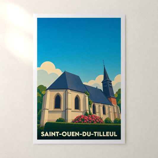 Affiche Saint-Ouen-du-Tilleul – sans cadre, accrochée au mur