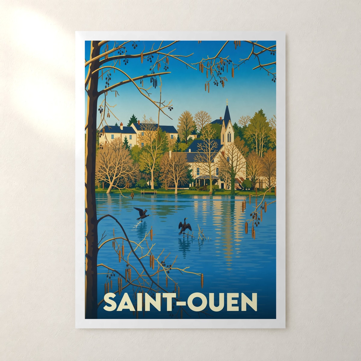 Affiche Saint-Ouen – sans cadre, accrochée au mur