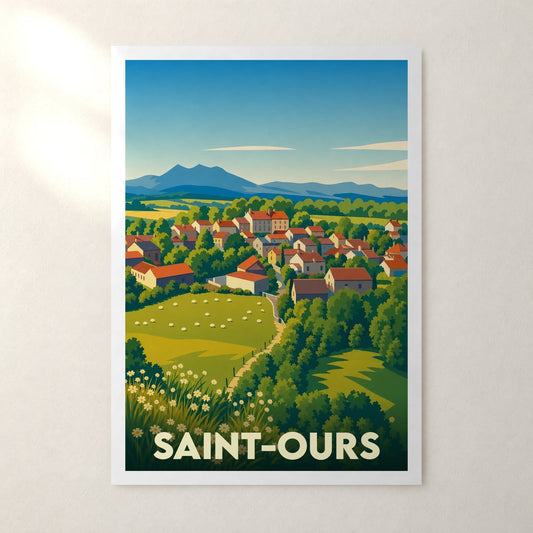 Affiche Saint-Ours – sans cadre, accrochée au mur