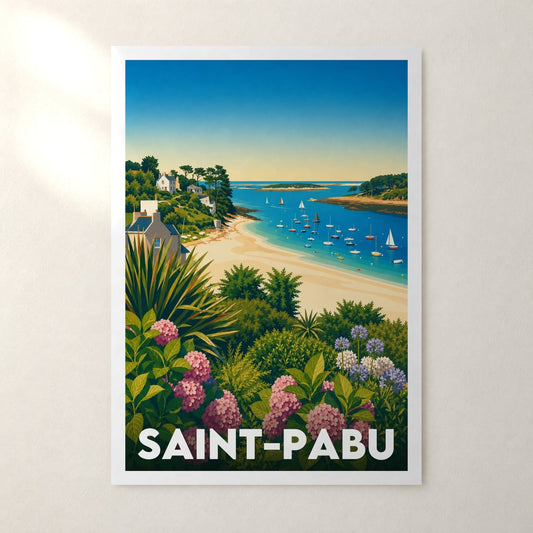Affiche Saint-Pabu – sans cadre, accrochée au mur