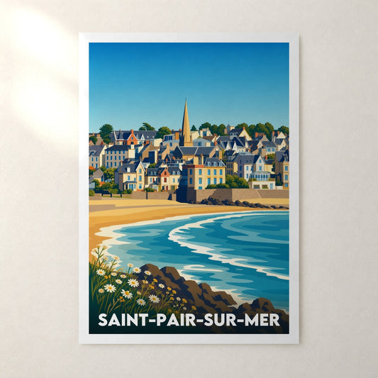 Affiche Saint-Pair-sur-Mer – sans cadre, accrochée au mur