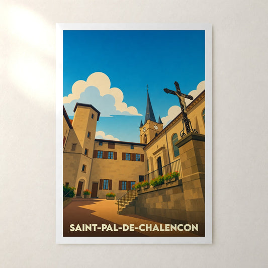 Affiche Saint-Pal-de-Chalencon – sans cadre, accrochée au mur