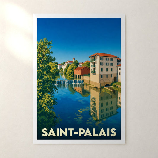 Affiche Saint-Palais – sans cadre, accrochée au mur