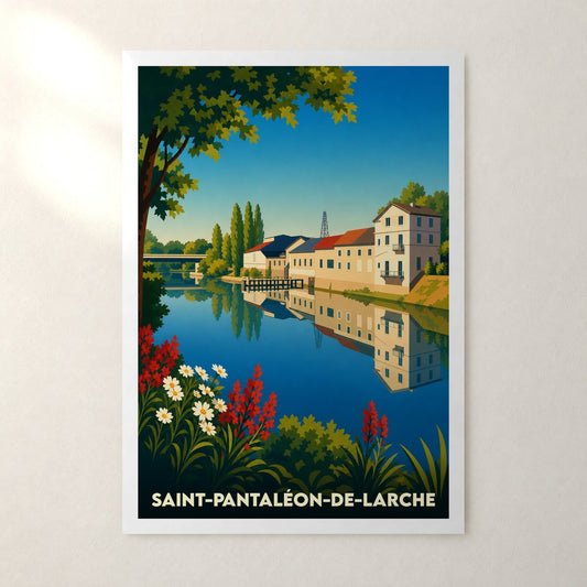 Affiche Saint-Pantaléon-de-Larche – sans cadre, accrochée au mur