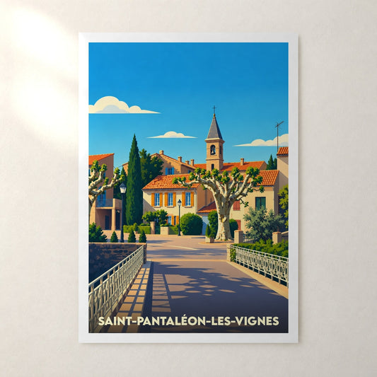 Affiche Saint-Pantaléon-les-Vignes – sans cadre, accrochée au mur
