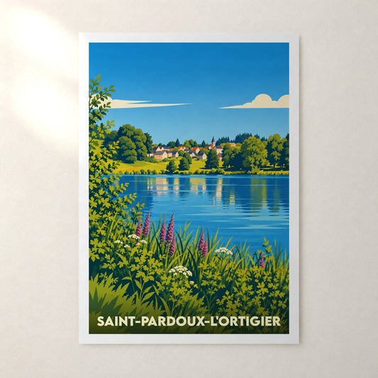 Affiche Saint-Pardoux-l'Ortigier – sans cadre, accrochée au mur