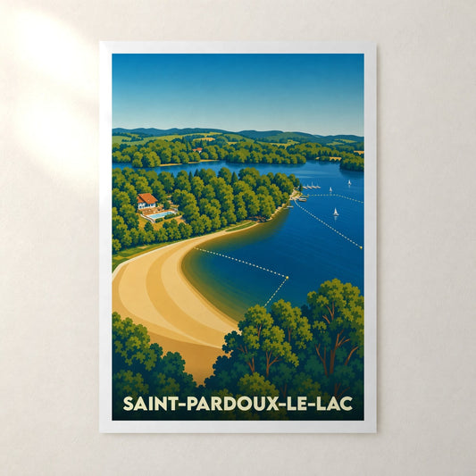 Affiche Saint-Pardoux-le-Lac – sans cadre, accrochée au mur