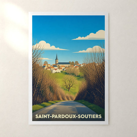 Affiche Saint-Pardoux-Soutiers – sans cadre, accrochée au mur