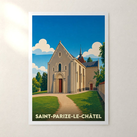 Affiche Saint-Parize-le-Châtel – sans cadre, accrochée au mur