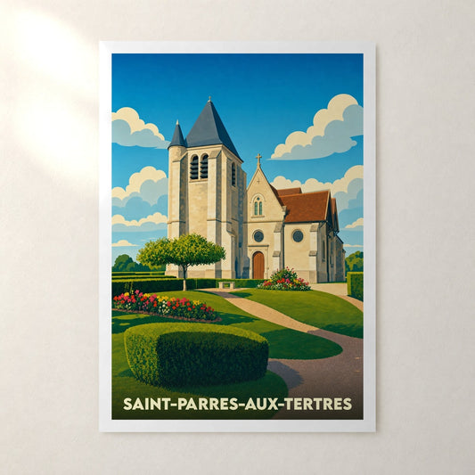 Affiche Saint-Parres-aux-Tertres – sans cadre, accrochée au mur