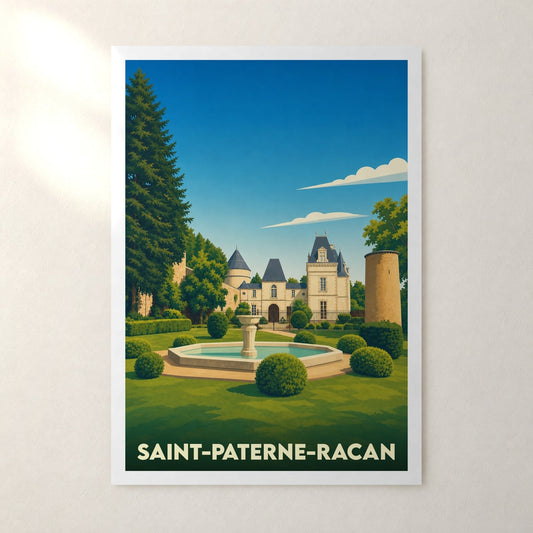 Affiche Saint-Paterne-Racan – sans cadre, accrochée au mur