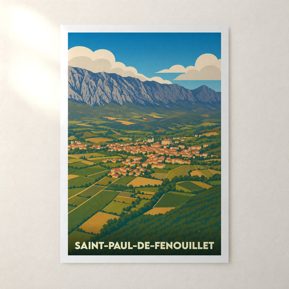 Affiche Saint-Paul-de-Fenouillet – sans cadre, accrochée au mur
