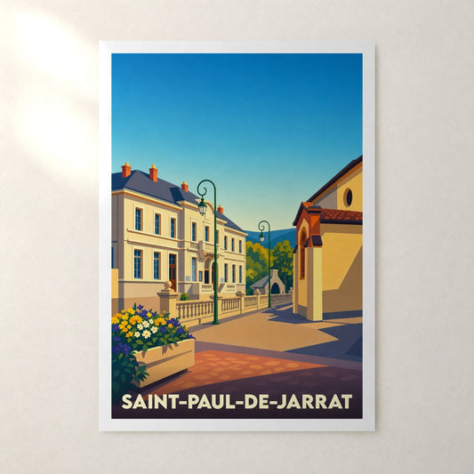 Affiche Saint-Paul-de-Jarrat – sans cadre, accrochée au mur