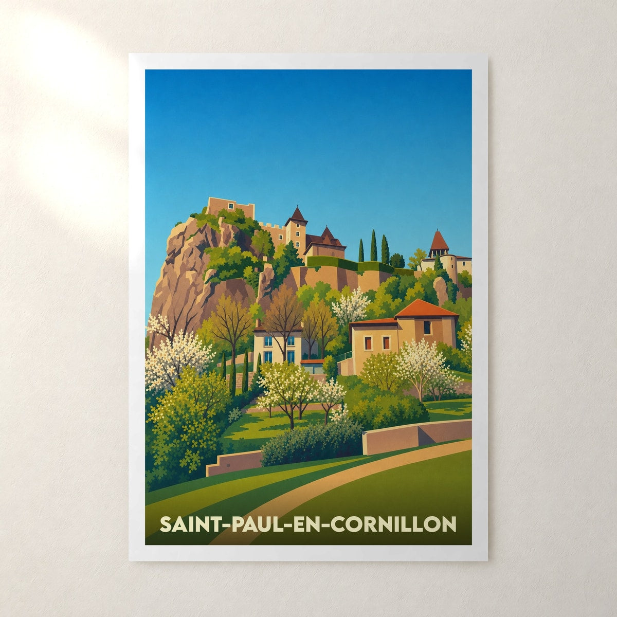 Affiche Saint-Paul-en-Cornillon – sans cadre, accrochée au mur