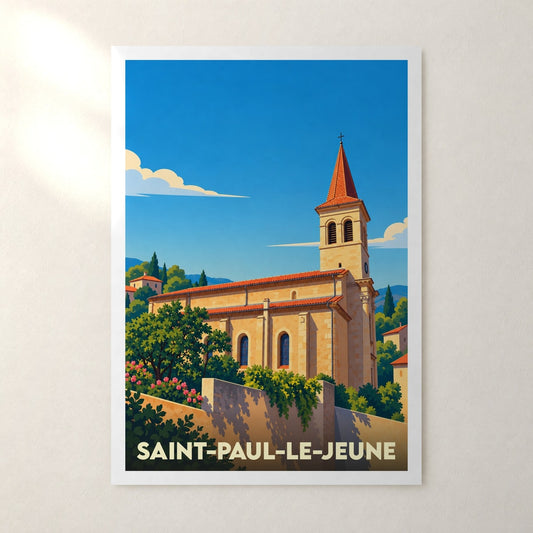 Affiche Saint-Paul-le-Jeune – sans cadre, accrochée au mur