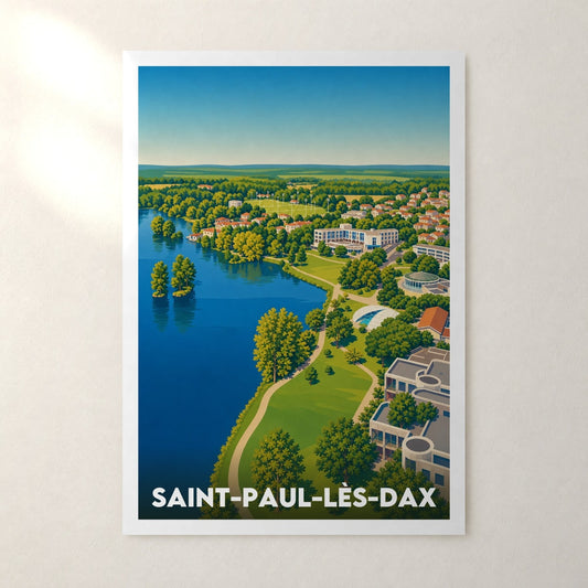 Affiche Saint-Paul-lès-Dax – sans cadre, accrochée au mur