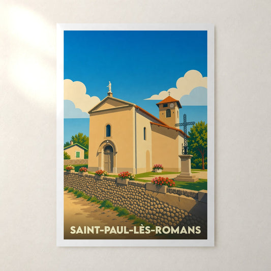 Affiche Saint-Paul-lès-Romans – sans cadre, accrochée au mur