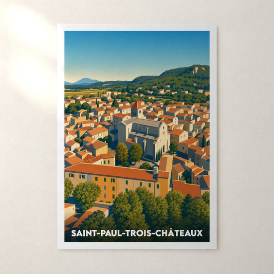 Affiche Saint-Paul-Trois-Châteaux – sans cadre, accrochée au mur