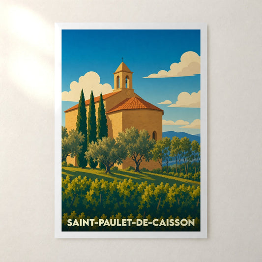 Affiche Saint-Paulet-de-Caisson – sans cadre, accrochée au mur