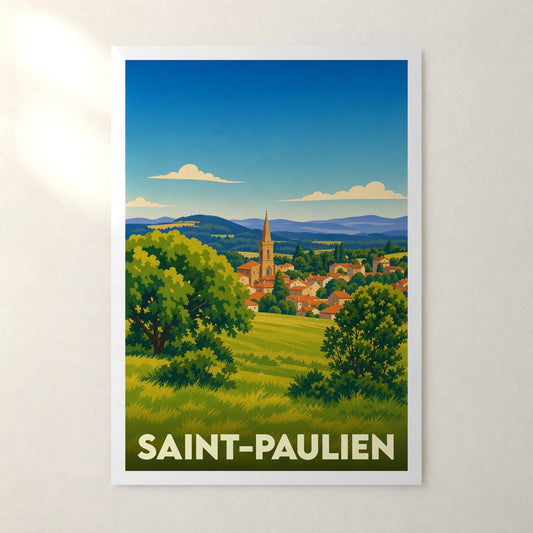 Affiche Saint-Paulien – sans cadre, accrochée au mur