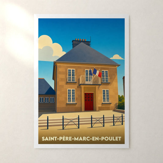 Affiche Saint-Père-Marc-en-Poulet – sans cadre, accrochée au mur