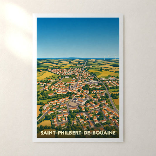 Affiche Saint-Philbert-de-Bouaine – sans cadre, accrochée au mur