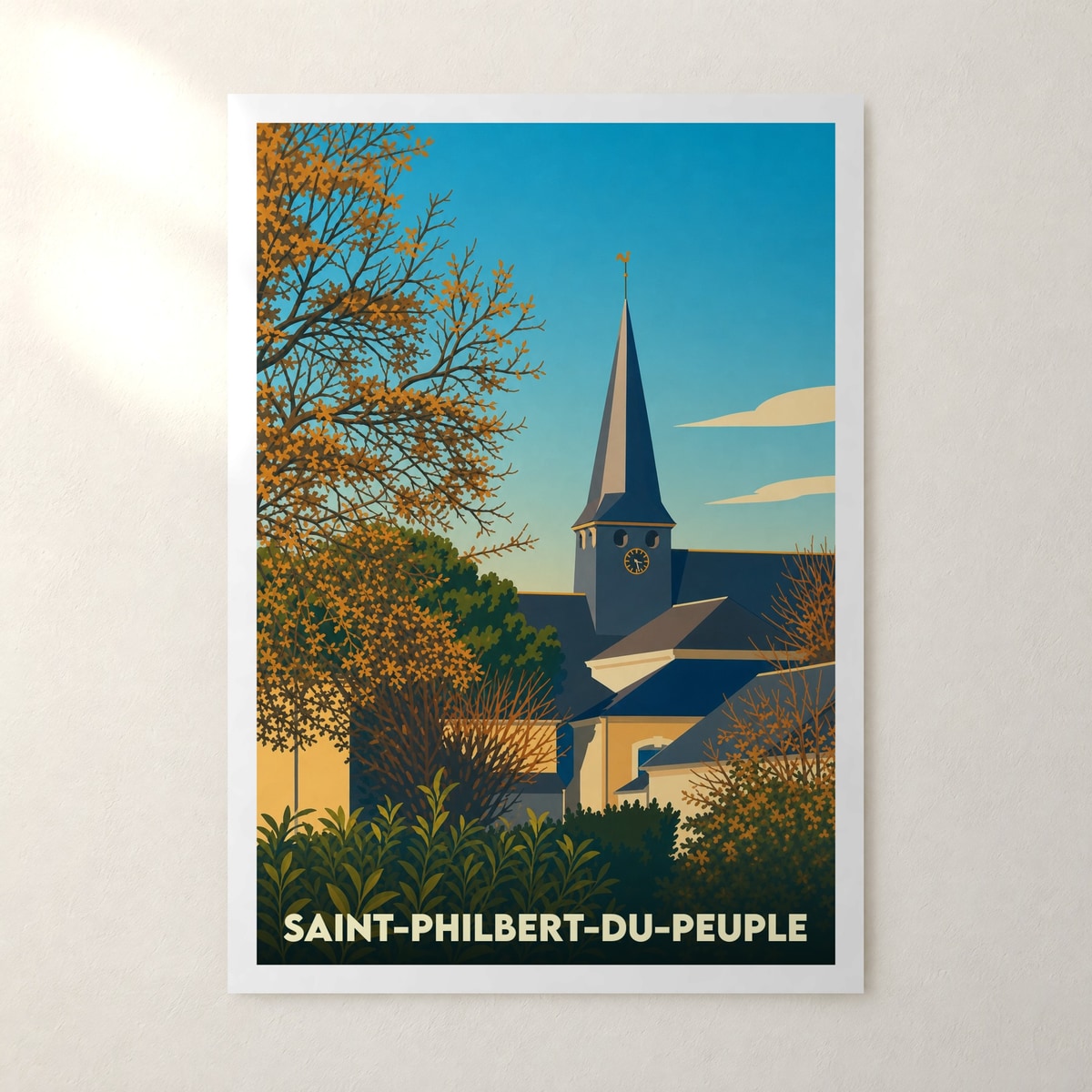 Affiche Saint-Philbert-du-Peuple – sans cadre, accrochée au mur