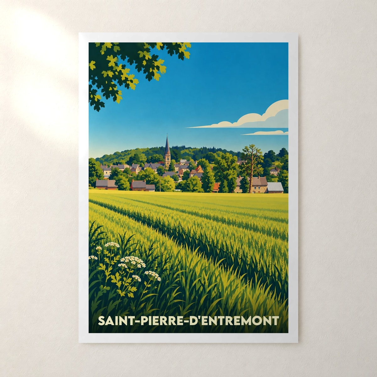 Affiche Saint-Pierre-d'Entremont (Orne) – sans cadre, accrochée au mur