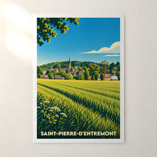 Affiche Saint-Pierre-d'Entremont (Orne) – sans cadre, accrochée au mur