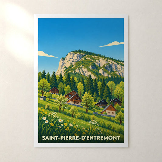 Affiche Saint-Pierre-d'Entremont (Savoie) – sans cadre, accrochée au mur