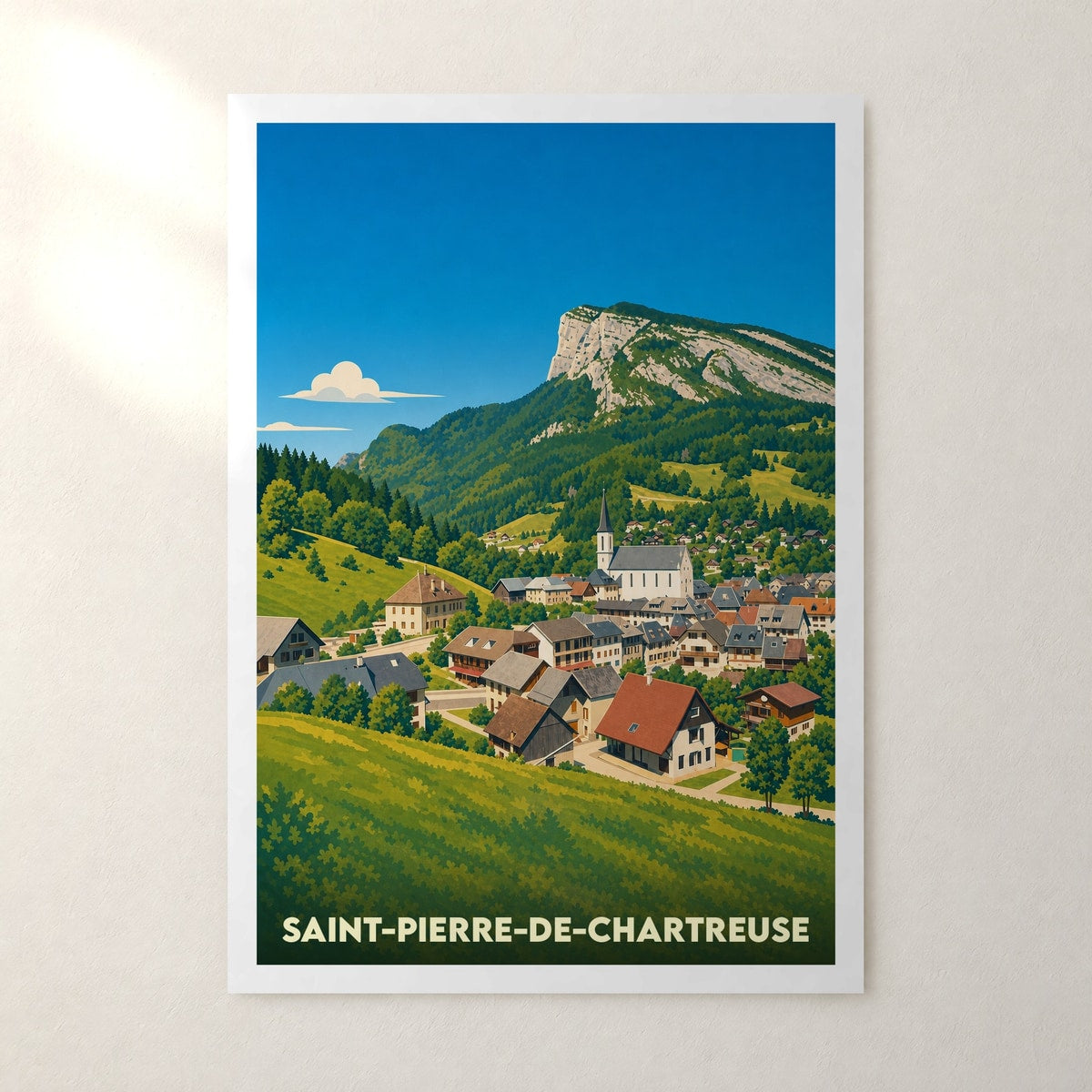 Affiche Saint-Pierre-de-Chartreuse – sans cadre, accrochée au mur