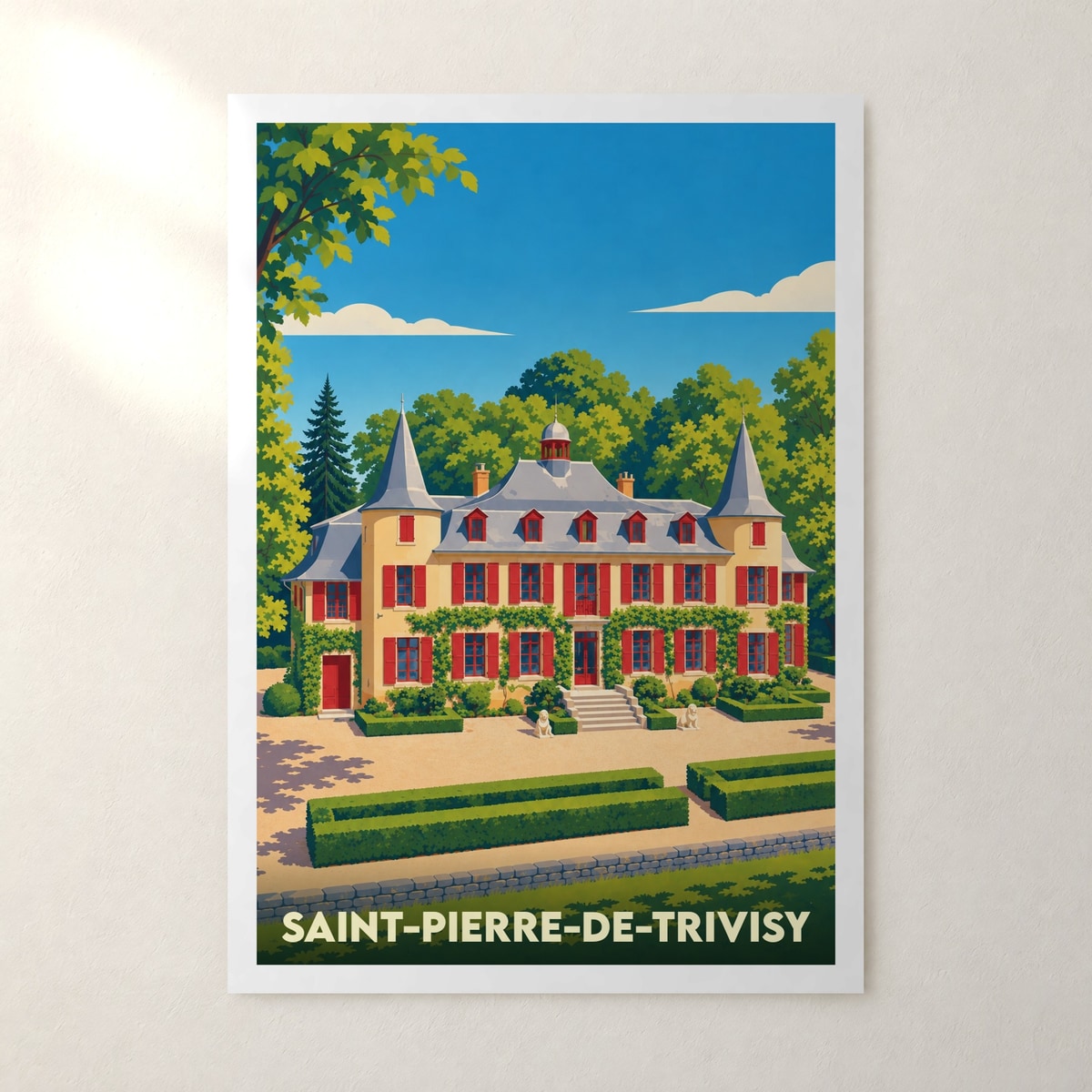 Affiche Saint-Pierre-de-Trivisy – sans cadre, accrochée au mur