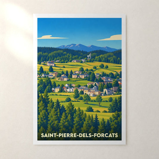 Affiche Saint-Pierre-dels-Forcats – sans cadre, accrochée au mur