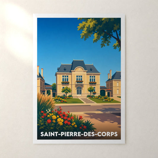 Affiche Saint-Pierre-des-Corps – sans cadre, accrochée au mur