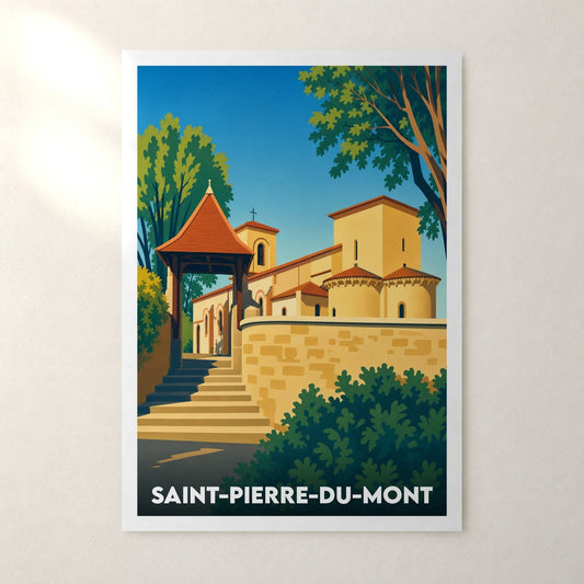 Affiche Saint-Pierre-du-Mont – sans cadre, accrochée au mur
