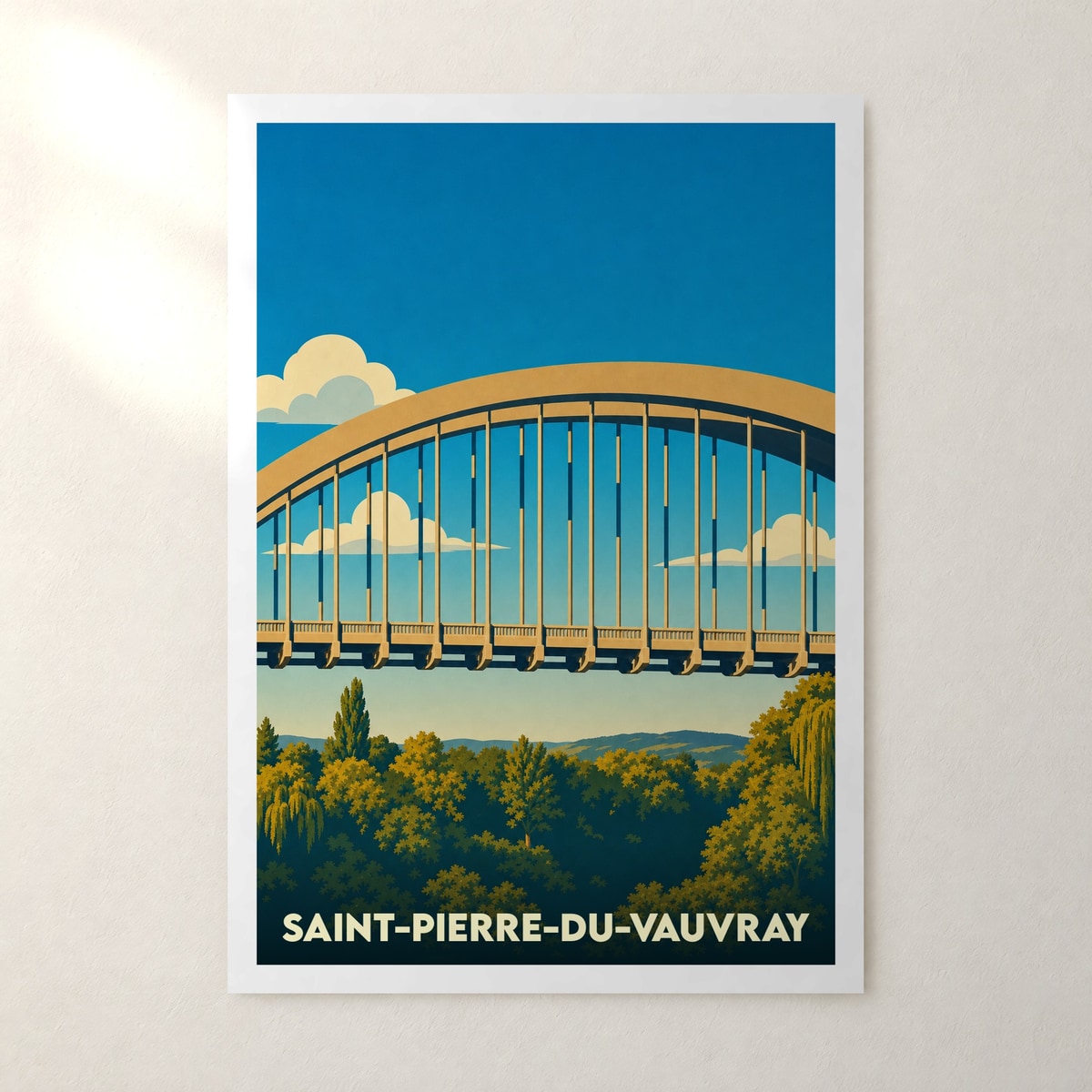 Affiche Saint-Pierre-du-Vauvray – sans cadre, accrochée au mur