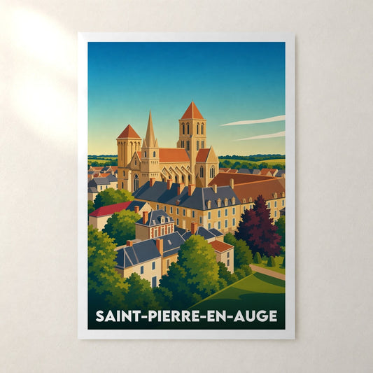 Affiche Saint-Pierre-en-Auge – sans cadre, accrochée au mur