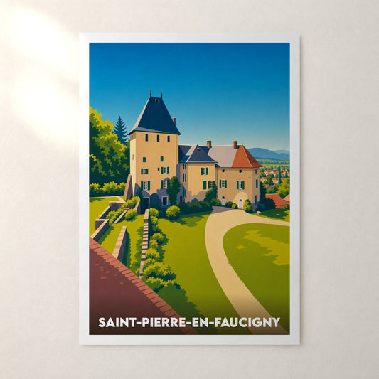 Affiche Saint-Pierre-en-Faucigny – sans cadre, accrochée au mur