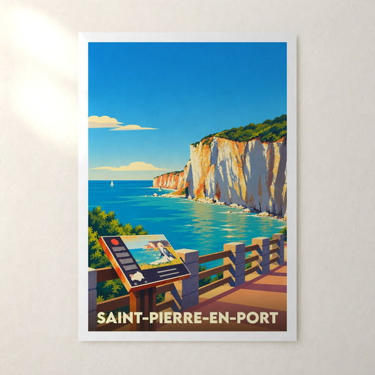 Affiche Saint-Pierre-en-Port – sans cadre, accrochée au mur