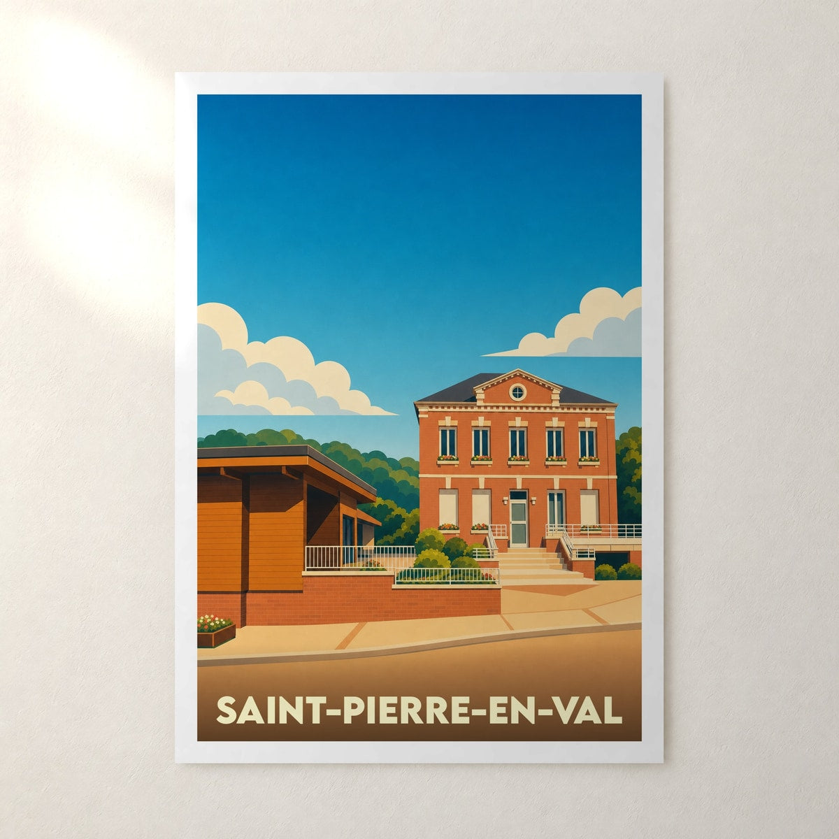 Affiche Saint-Pierre-en-Val – sans cadre, accrochée au mur