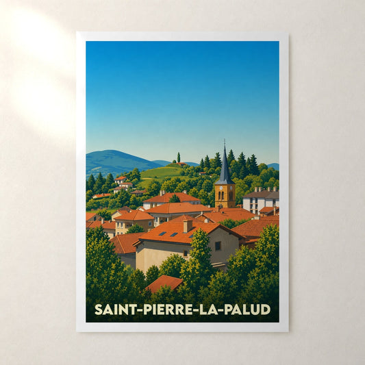 Affiche Saint-Pierre-la-Palud – sans cadre, accrochée au mur