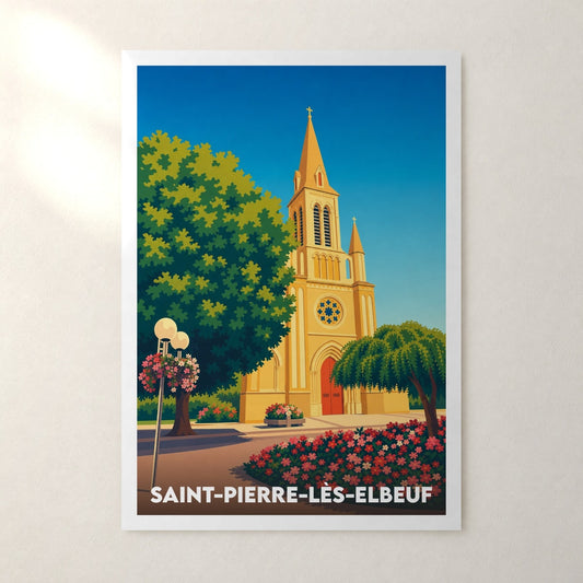 Affiche Saint-Pierre-lès-Elbeuf – sans cadre, accrochée au mur