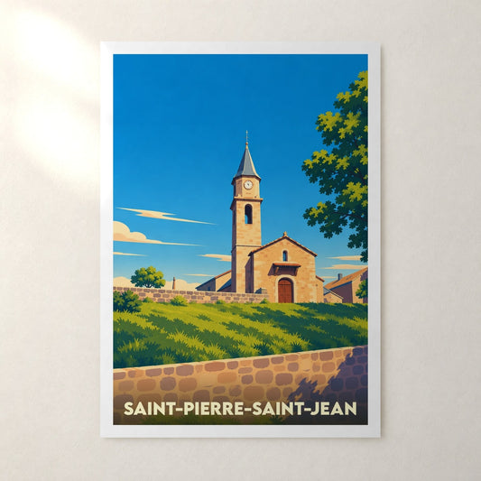 Affiche Saint-Pierre-Saint-Jean – sans cadre, accrochée au mur