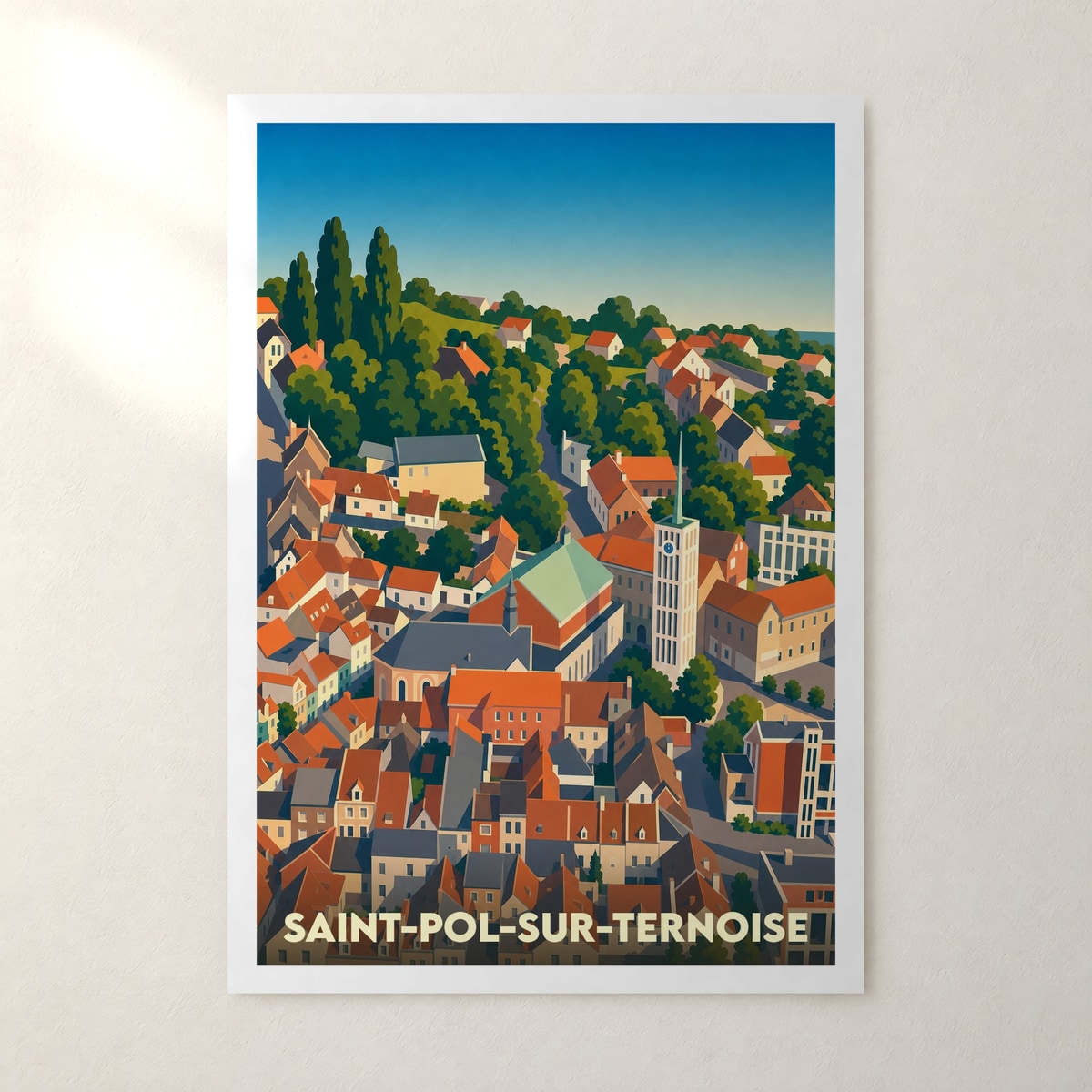 Affiche Saint-Pol-sur-Ternoise – sans cadre, accrochée au mur