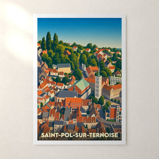 Affiche Saint-Pol-sur-Ternoise – sans cadre, accrochée au mur