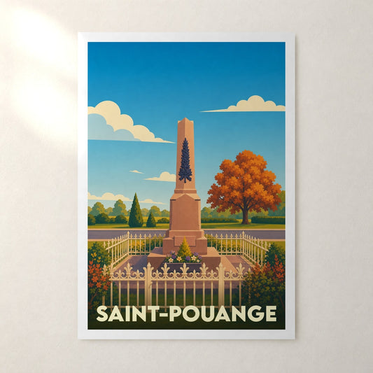 Affiche Saint-Pouange – sans cadre, accrochée au mur